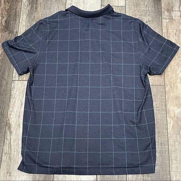 Van Heusen Navy Blue Checkered Polo Shirt Size XL - Picture 5 of 7